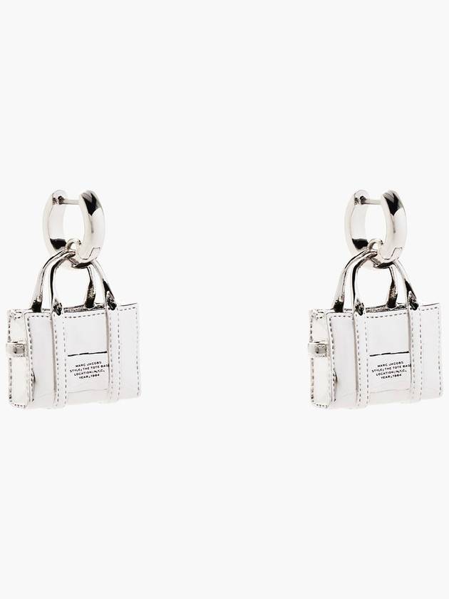 Mini Tote Bag Earrings_Light Antique Silver (2P3JER001J46-029) - MARC JACOBS - BALAAN 2