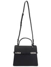 Tempete MM Crispy Calf Leather Tote Bag Black - DELVAUX - BALAAN 8