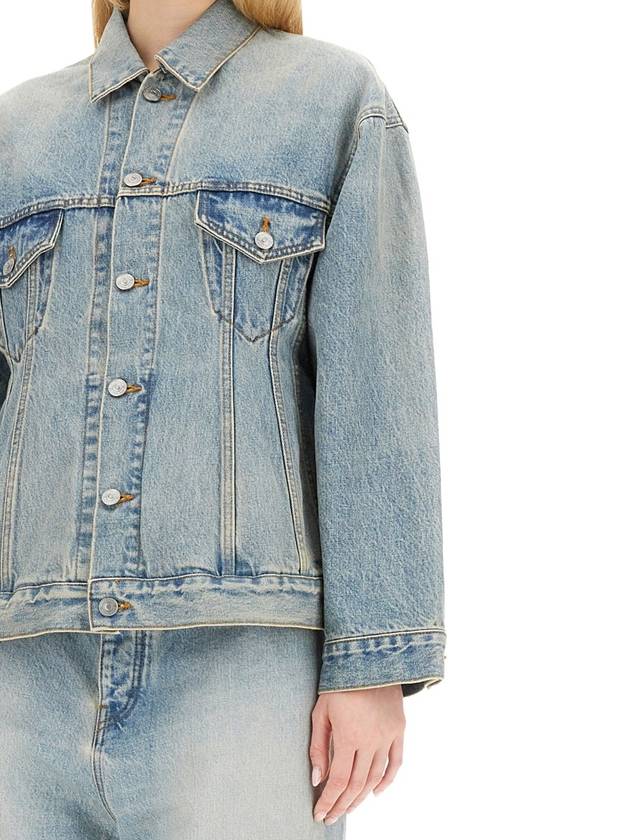 Hourglass Denim Jacket Light Blue - BALENCIAGA - BALAAN 5