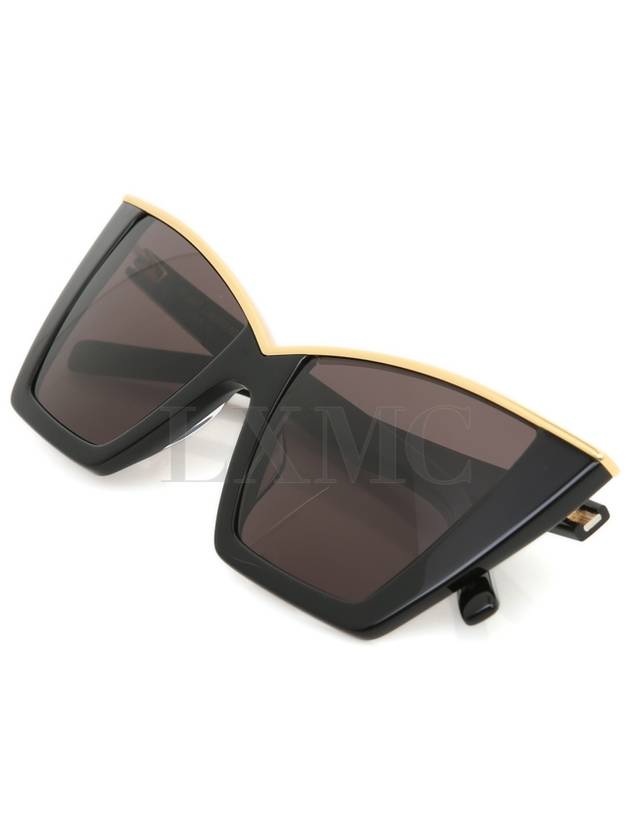 Cat eye black gold sunglasses SL570 - SAINT LAURENT - BALAAN 8