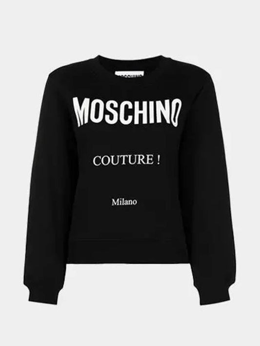 Women's Logo Printing Fantasia Black Sweatshirt A17205527 3555 - MOSCHINO - BALAAN 1