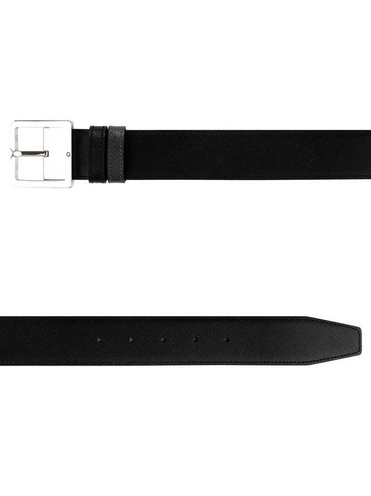 Men's Reversible Leather Belt Black - MONTBLANC - BALAAN 2