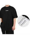 Men's Logo Label Short Sleeve T-Shirt Black - VETEMENTS - BALAAN 2