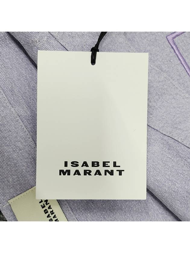 Yenky Logo Washed Cotton Tote Bag Lilac - ISABEL MARANT - BALAAN 8