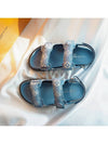 Monogram Paseo Velcro Denim Flat Sandals - LOUIS VUITTON - BALAAN 3