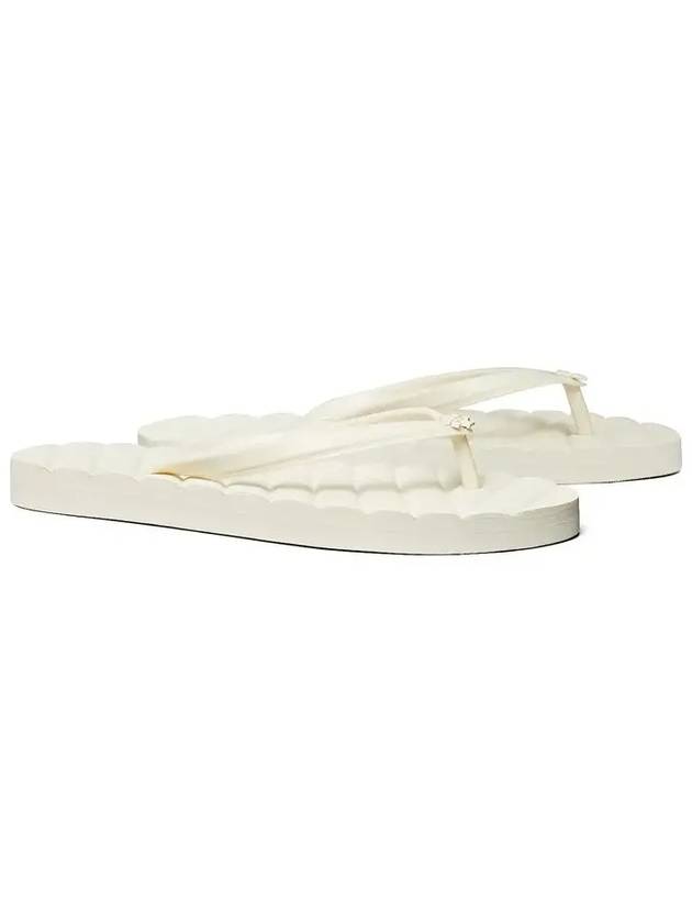 Kira Logo Flip Flops Ivory - TORY BURCH - BALAAN 4