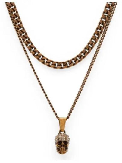 Double Skull Necklace Gold - ALEXANDER MCQUEEN - BALAAN 2