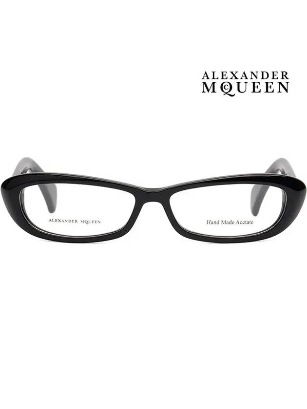 Eyewear Retro Horn-rimmed Gold Eyeglasses Black - ALEXANDER MCQUEEN - BALAAN 4