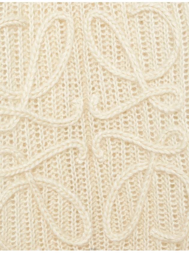 Anagram Mohair Blend Scarf Ivory - LOEWE - BALAAN 3