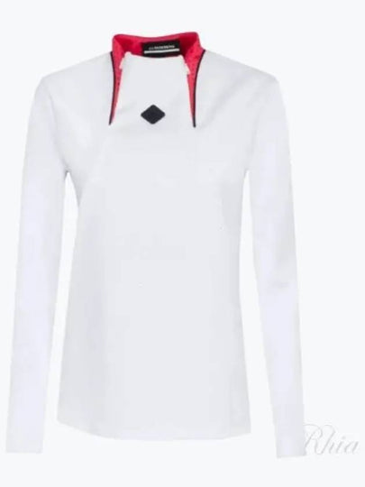 Golf Twinny Zip Mid Layer Long Sleeve T-Shirt White - J.LINDEBERG - BALAAN 2