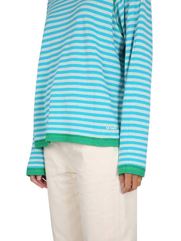 Reversible Stripe Long Sleeve T-Shirt Green - SUNNEI - BALAAN 5