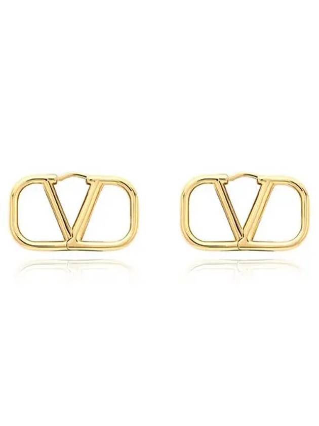 Women's V Logo Earrings Gold - VALENTINO - BALAAN 2