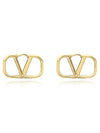 Women's V Logo Earrings Gold - VALENTINO - BALAAN 3