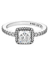 Square Sparkle Halo Ring Silver - PANDORA - BALAAN 6