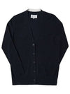 Women's V-neck Knit Wool Cardigan Dark Blue - MAISON MARGIELA - BALAAN 2