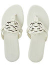 Miller Soft Leather Flip Flops White - TORY BURCH - BALAAN 7