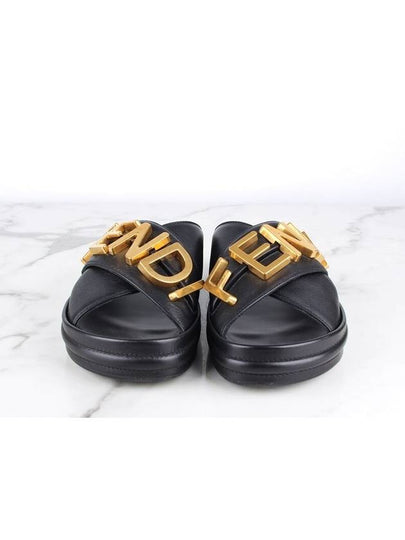 gold logo slipper sandals 37 - FENDI - BALAAN 2