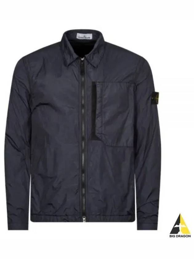 Garment Dyed Crinkle Reps Recycled Nylon Jacket Navy - STONE ISLAND - BALAAN 2