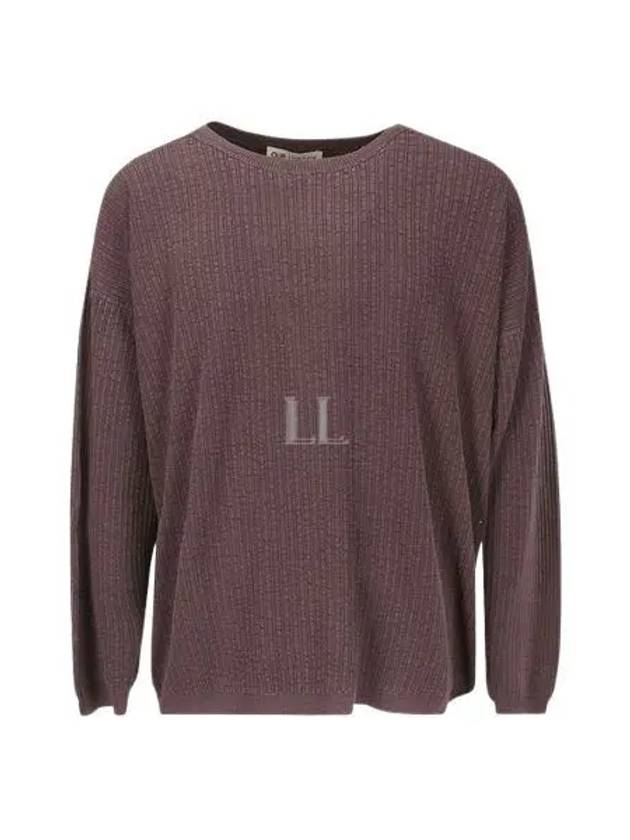 Textured Finish Crew Neck Knit Top Purple - OUR LEGACY - BALAAN 2