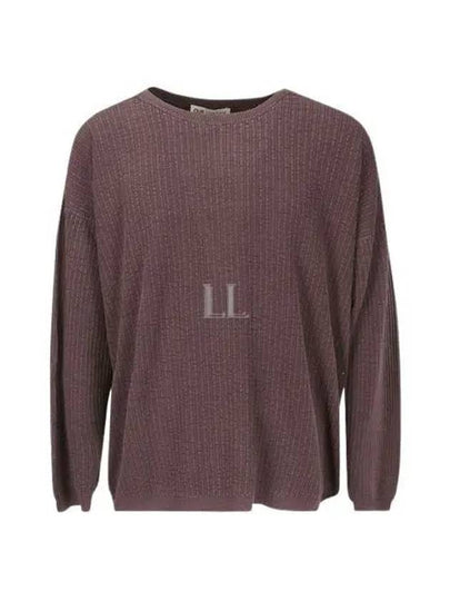 Textured Finish Crew Neck Knit Top Purple - OUR LEGACY - BALAAN 2