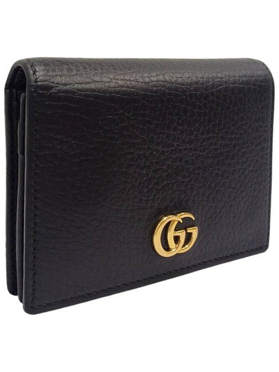 Women s 456126 GG Marmont Black Card Case Half Wallet - GUCCI - BALAAN 2