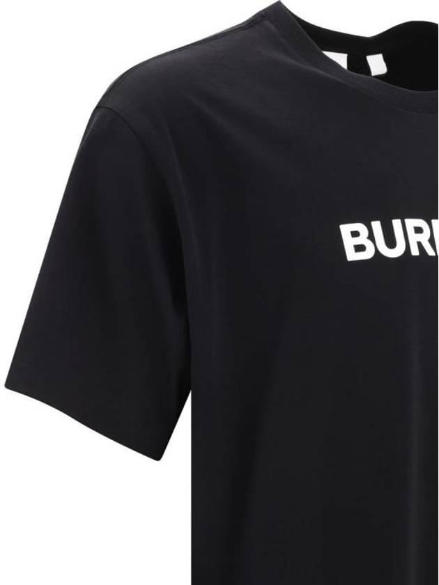 Logo Print Cotton Short Sleeve T-Shirt Black - BURBERRY - BALAAN 5