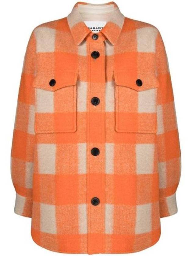 Women's Harveli Check Shirt Rust - ISABEL MARANT - BALAAN 1