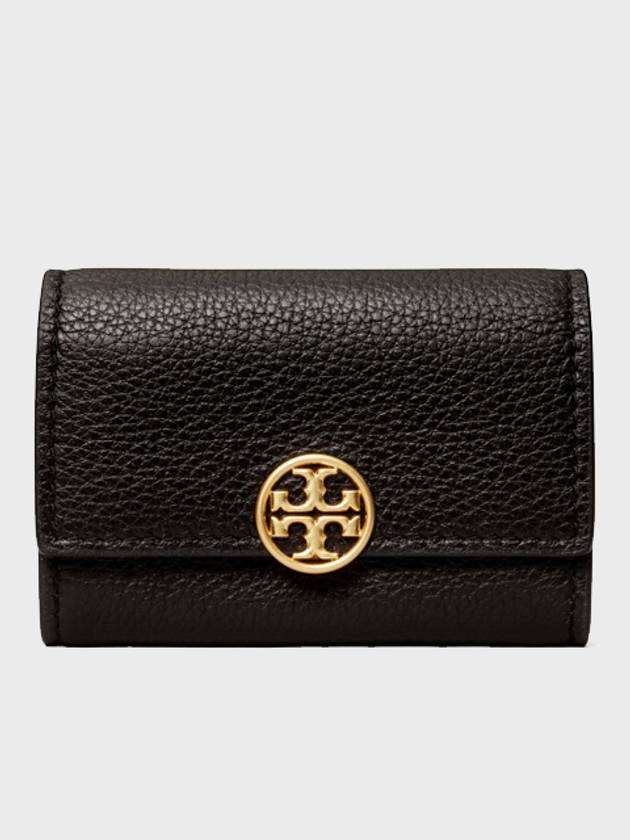 Miller Mini Gold Logo Leather Bicycle Wallet Black - TORY BURCH - BALAAN 2