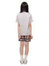 Check Panel Short Sleeve TShirt - BURBERRY - BALAAN 5