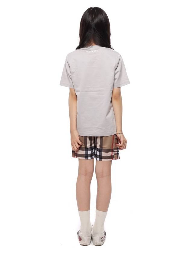 Check Panel Short Sleeve TShirt - BURBERRY - BALAAN 5