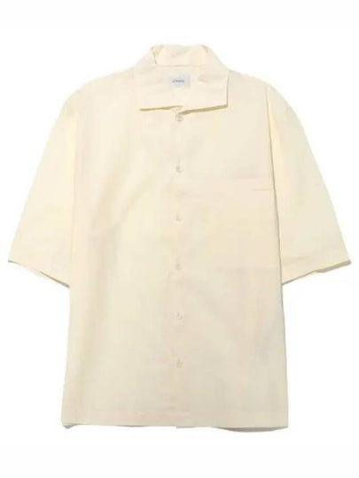 Camp Collar Cotton Short Sleeve Shirt Ecru - LEMAIRE - BALAAN 2