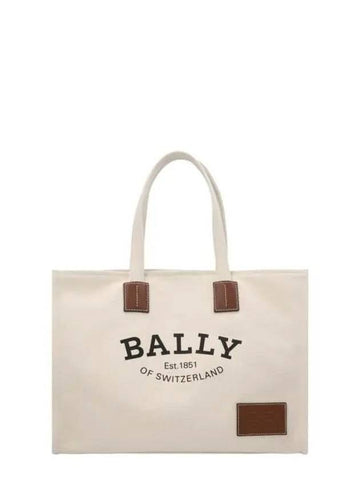 WoMen's Crystalia Fabric Tote Bag Ivory - BALLY - BALAAN 1