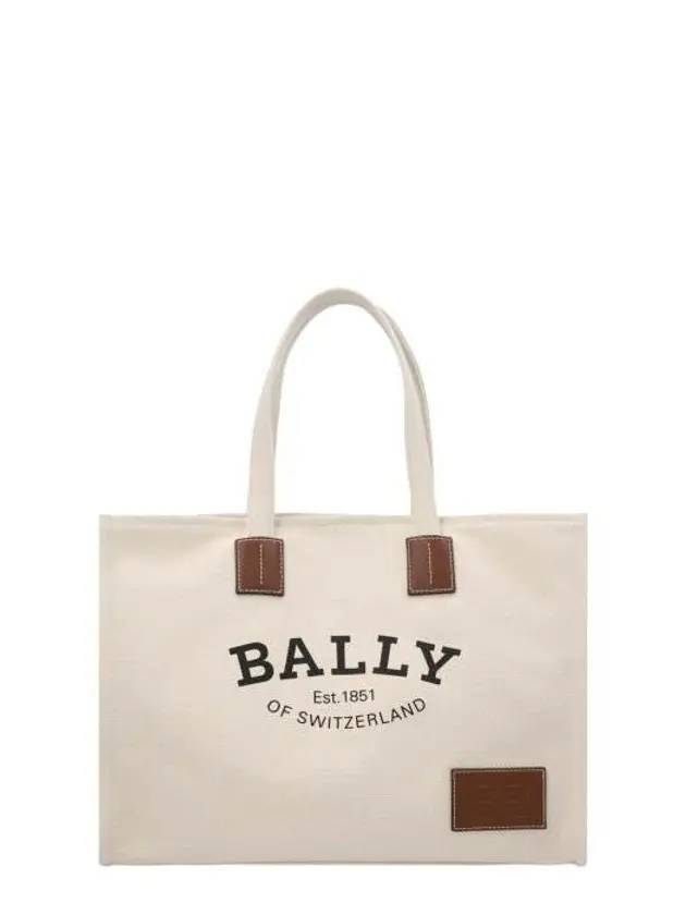 Women's Crystalia Fabric Tote Bag Ivory - BALLY - BALAAN 1