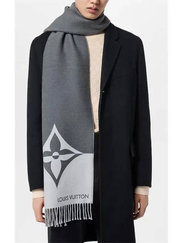 Graphic Dual Scarf Grey - LOUIS VUITTON - BALAAN 6