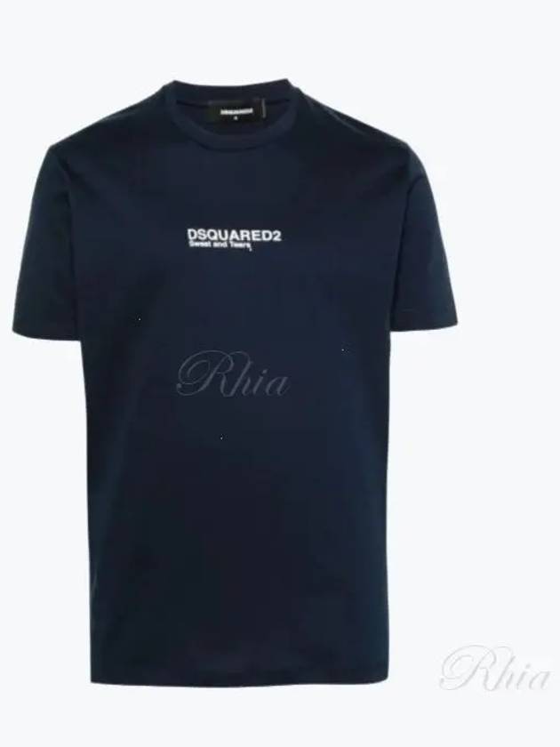 Cool Fit Short Sleeve T-Shirt Navy - DSQUARED2 - BALAAN 2