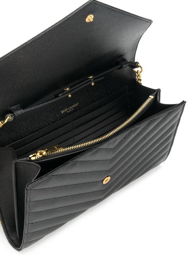 Monogram Matelasse Chain Shoulder Bag Black - SAINT LAURENT - BALAAN 8