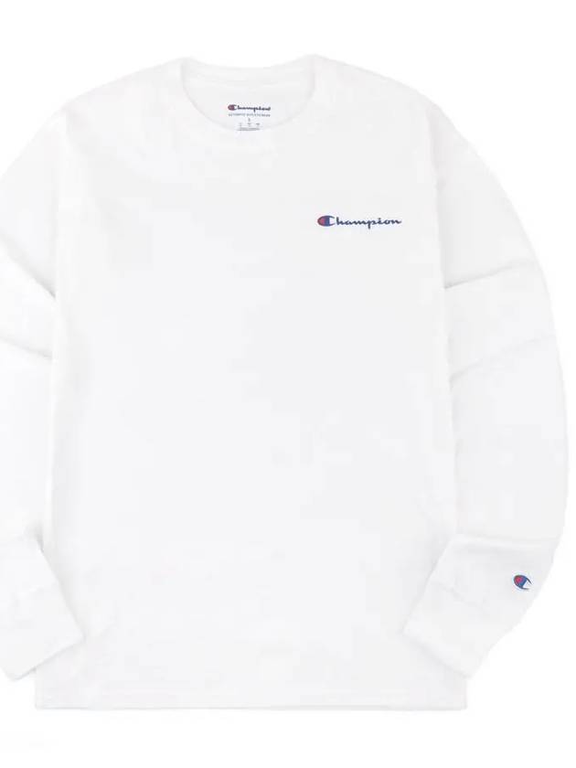 Classic Jersey Logo Long Sleeve T-Shirt White - CHAMPION - BALAAN 2