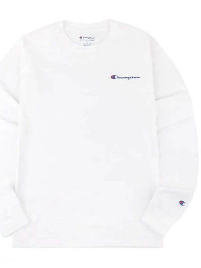 Classic Jersey Logo Long Sleeve T-Shirt White - CHAMPION - BALAAN 2