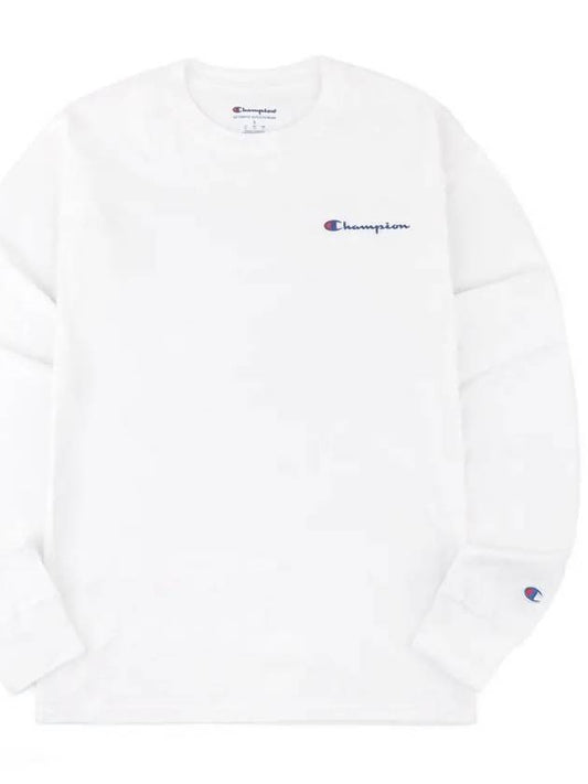 Classic Jersey Logo Long Sleeve T-Shirt White - CHAMPION - BALAAN 2