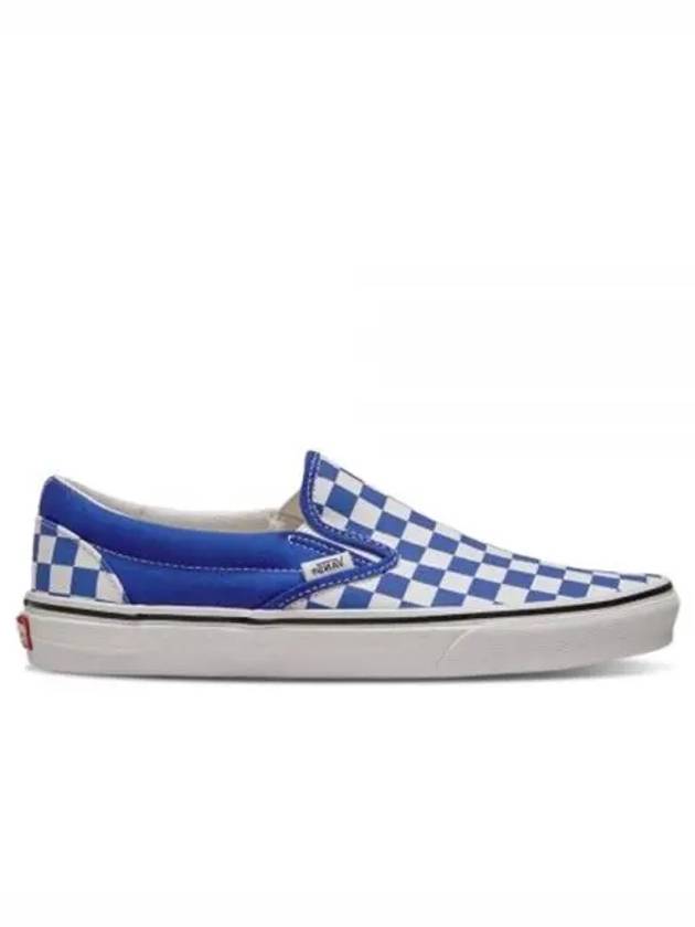 Classic Color Theory Checkerboard Slip-Ons Dazzling Blue - VANS - BALAAN 2