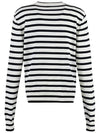 Fox Head Intarsia Regular Striped Cardigan Black White - MAISON KITSUNE - BALAAN 3