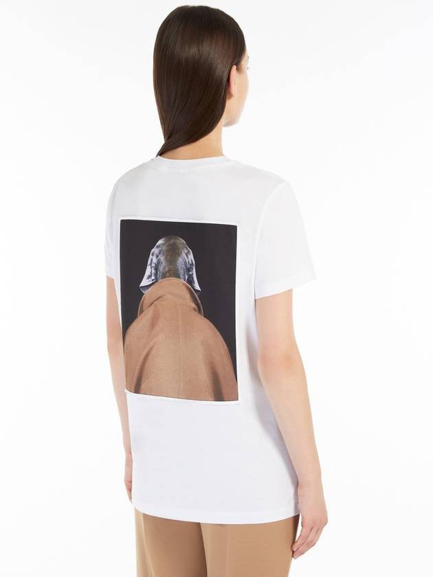 Cipria Print Jersey Short Sleeve T-Shirt White - MAX MARA - BALAAN 5