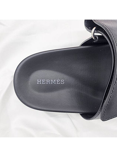 Chypre Sandals Calfskin Black 39 5 H222000ZH - HERMES - BALAAN 2