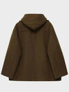 Overfit Hooded Duffel Half Coat Brown - NOIRER - BALAAN 4