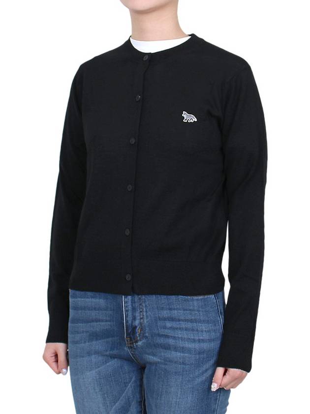 Baby Fox Patch Regular Cardigan Black - MAISON KITSUNE - BALAAN 5