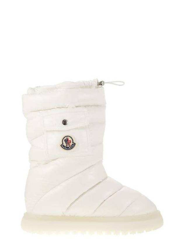 Gaia Logo Patch Pocket Padded Winter Boots White - MONCLER - BALAAN 1