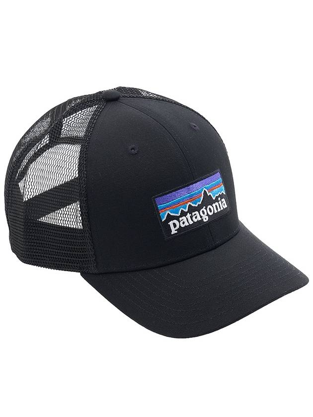 P 6 Logo Trucker Ball Cap Black - PATAGONIA - BALAAN 5