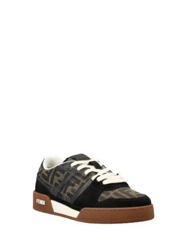 Match Canvas Low-Top With Black Suede - FENDI - BALAAN 2