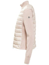 Logo Padded Wool Cardigan Pink - MONCLER - BALAAN 3