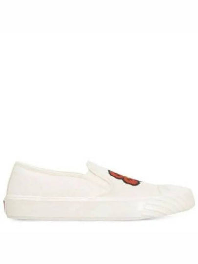 Women's School Embroidered Balk Flower Slip-On Cream - KENZO - BALAAN 2